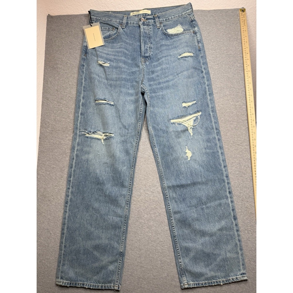 GRLFRND Women's Light Blue Distressed Boyfriend Jeans